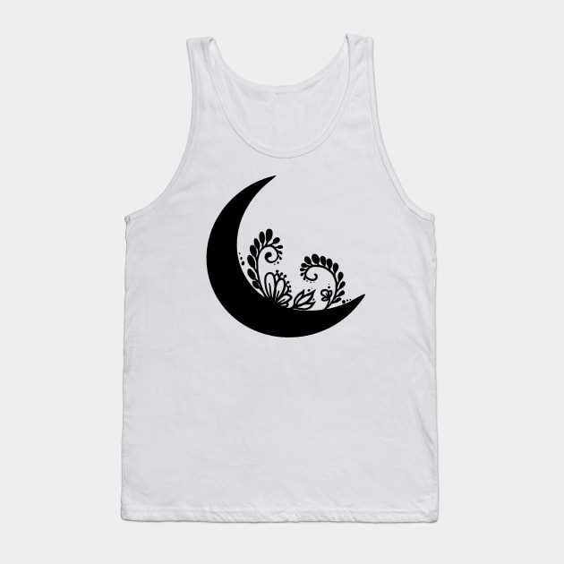 Boho chic Moon T-Shirt Tank Top by OgogoPrintStudio